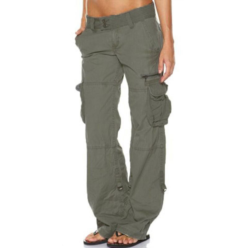 Julia | Damskie jeansy cargo vintage z szerokimi nogawkami