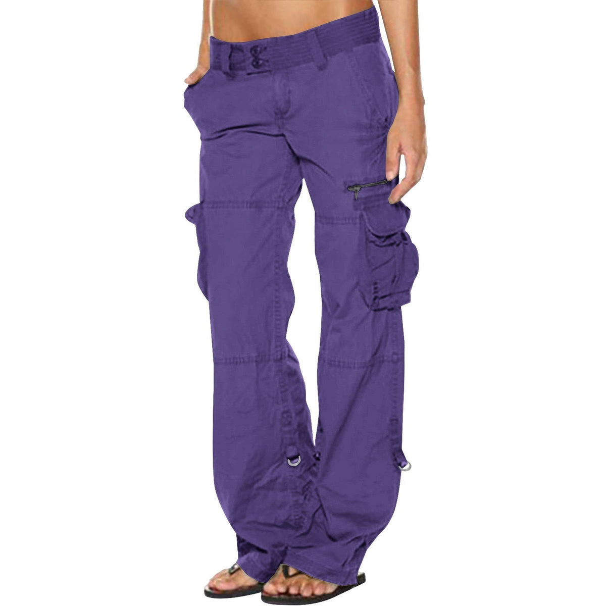 Julia | Damskie jeansy cargo vintage z szerokimi nogawkami