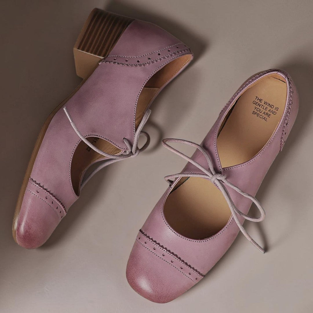 Inge | Eleganckie sznurowane buty ze wzorzystej skóry