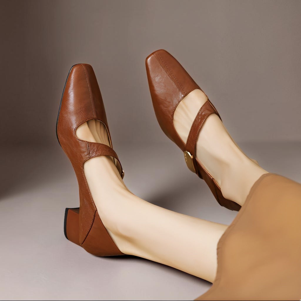 Else | Eleganckie buty Mary Jane ze złotą klamrą