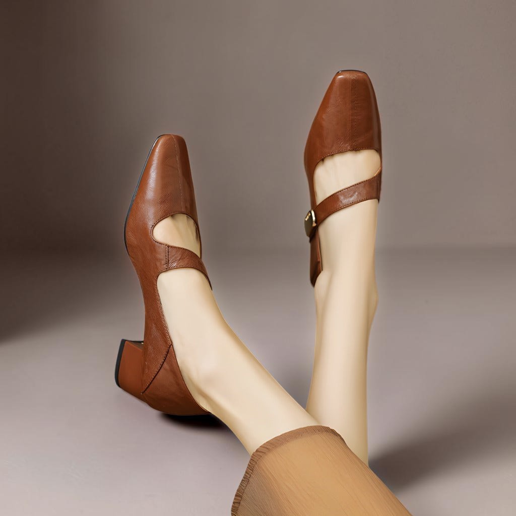 Else | Eleganckie buty Mary Jane ze złotą klamrą