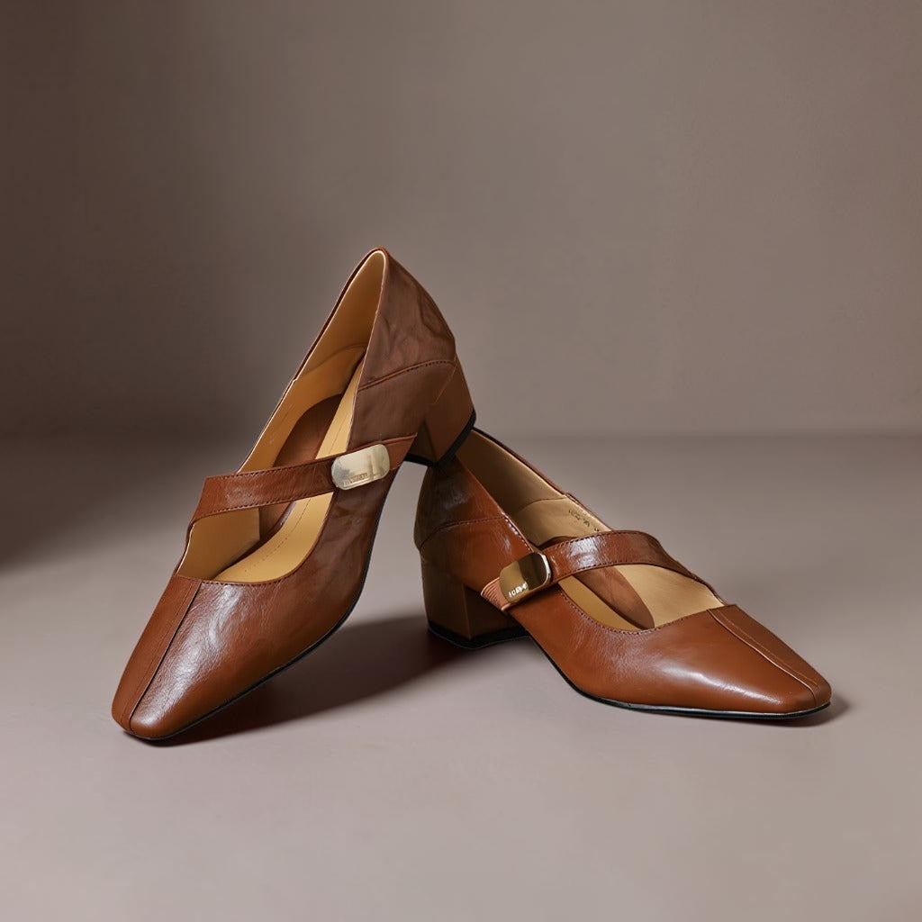 Else | Eleganckie buty Mary Jane ze złotą klamrą