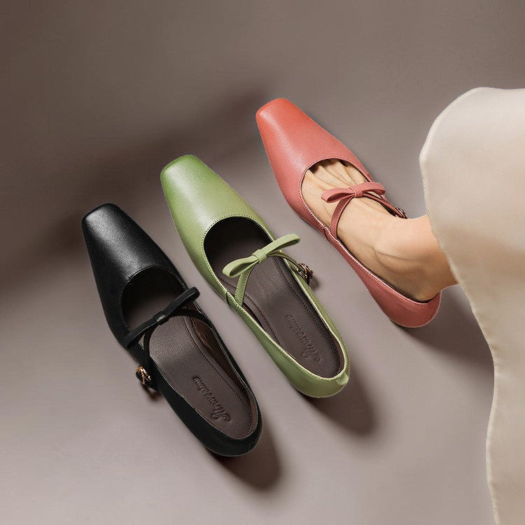 Mette | Eleganckie buty Mary Jane z kokardą
