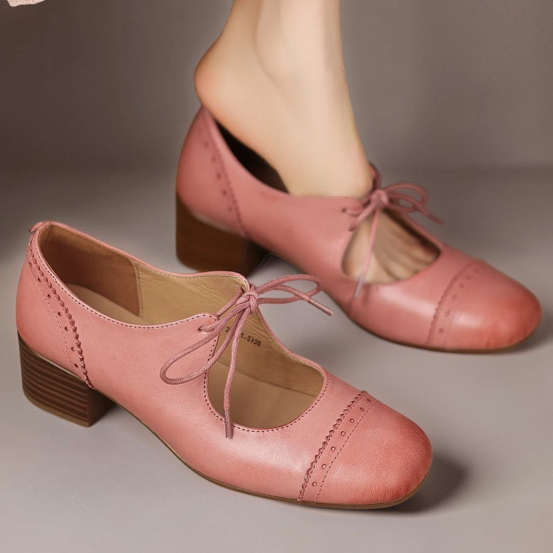 Inge | Eleganckie sznurowane buty ze wzorzystej skóry