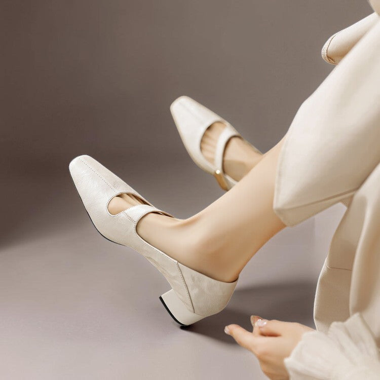 Else | Eleganckie buty Mary Jane ze złotą klamrą
