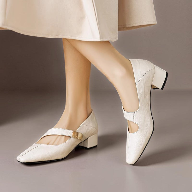 Else | Eleganckie buty Mary Jane ze złotą klamrą