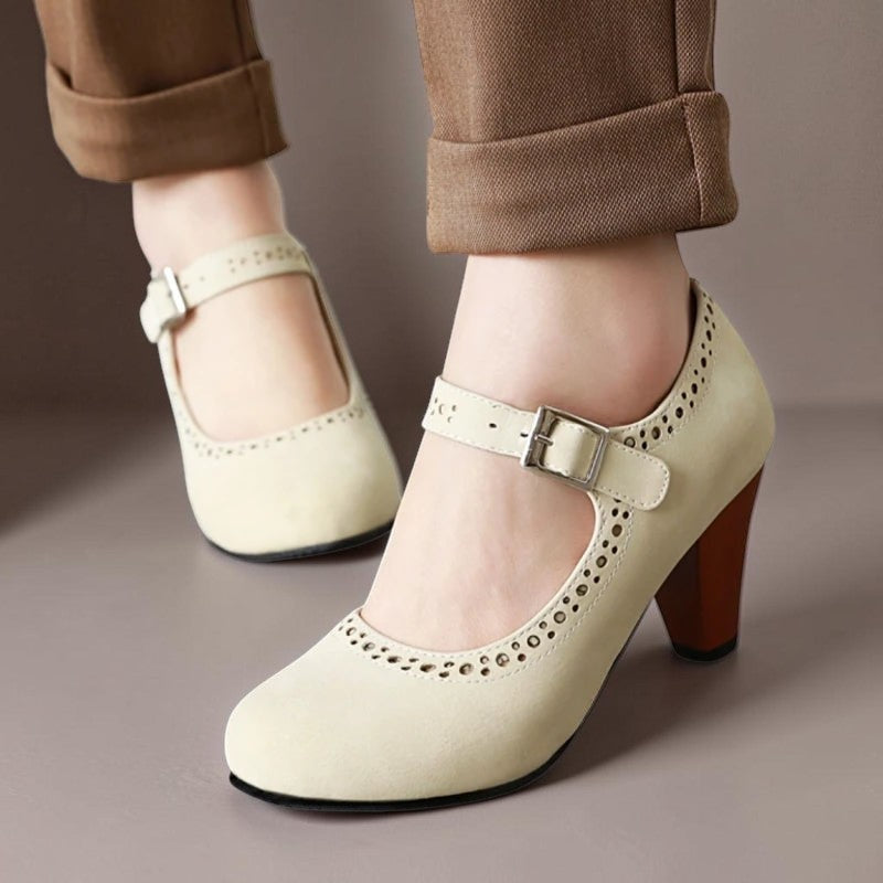 Kirsten | Eleganckie buty Mary Jane na niskim obcasie