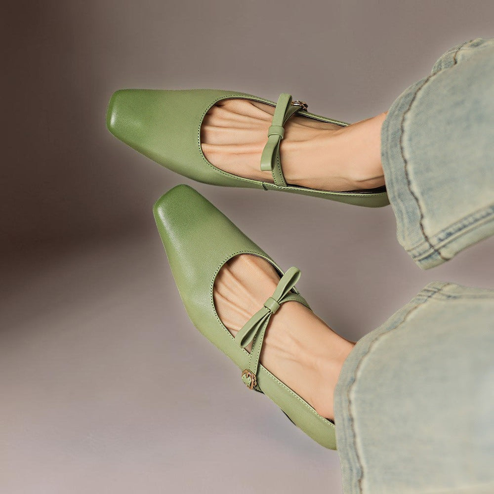 Mette | Eleganckie buty Mary Jane z kokardą