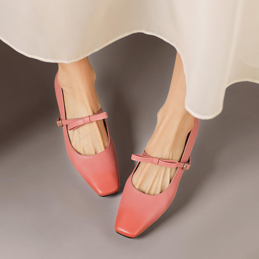 Mette | Eleganckie buty Mary Jane z kokardą